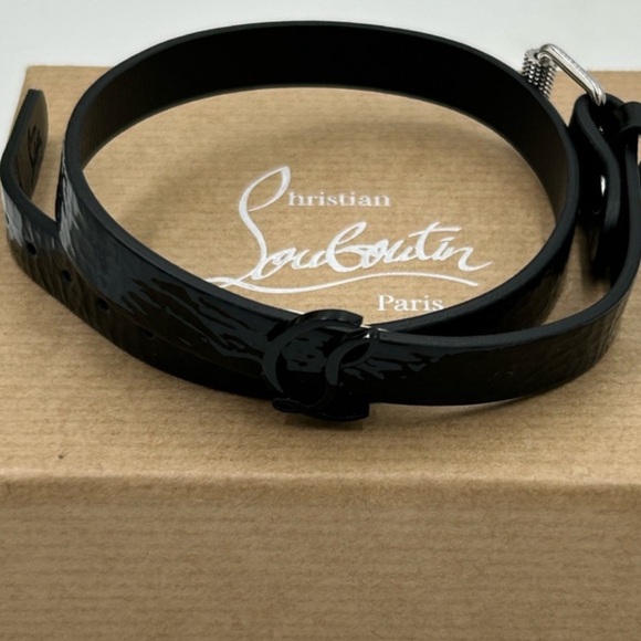 Christian Louboutin CL LOUBOUTIN LOGO PATNET BRACELET . - Picture 1 of 7